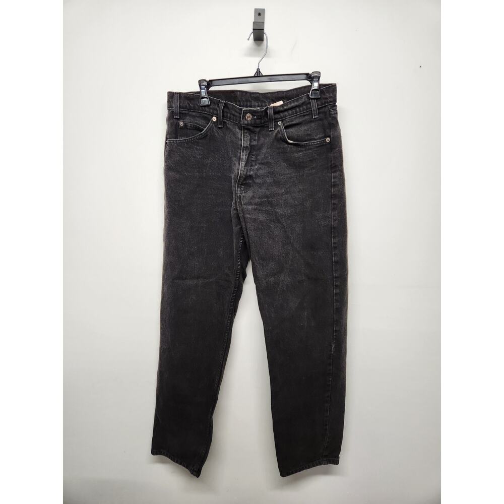 Vintage Levi's 550 Men's Orange Tab Relax Fit Black Jeans, Sz 34x32 (32x31) 90s